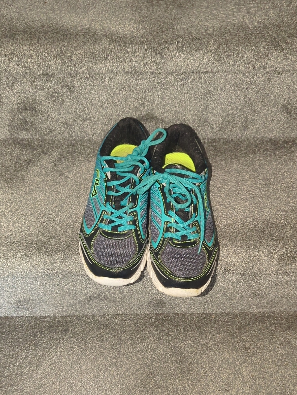 Fila Black Teal & Neon Yellow Women's Sneakers